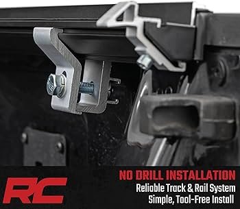 BAKFlip MX4 no-drill clamp system black powder coated truck bed rail