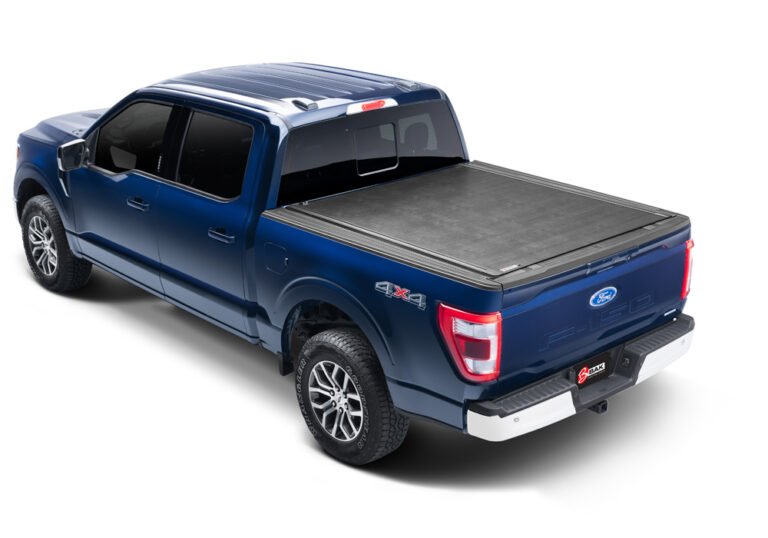 BAKFlip Revolver X2 rolling tonneau cover installed Ford F-150 pickup truck bed black