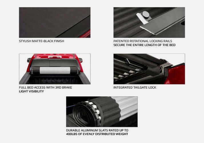 BAKFlip Revolver X4S aluminum slats matte black finish truck tonneau cover