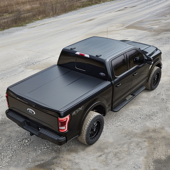 Gator tri-fold tonneau cover vinyl construction truck bed